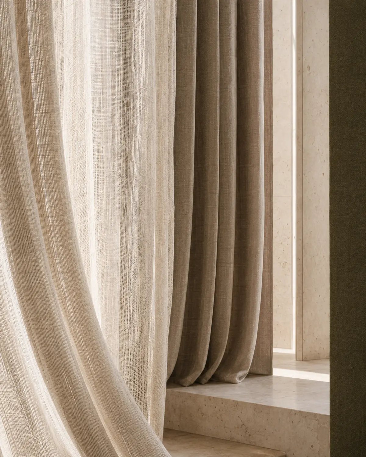 Layered curtain detail